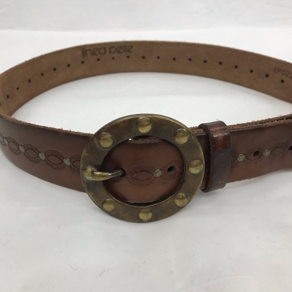 Tan belt.